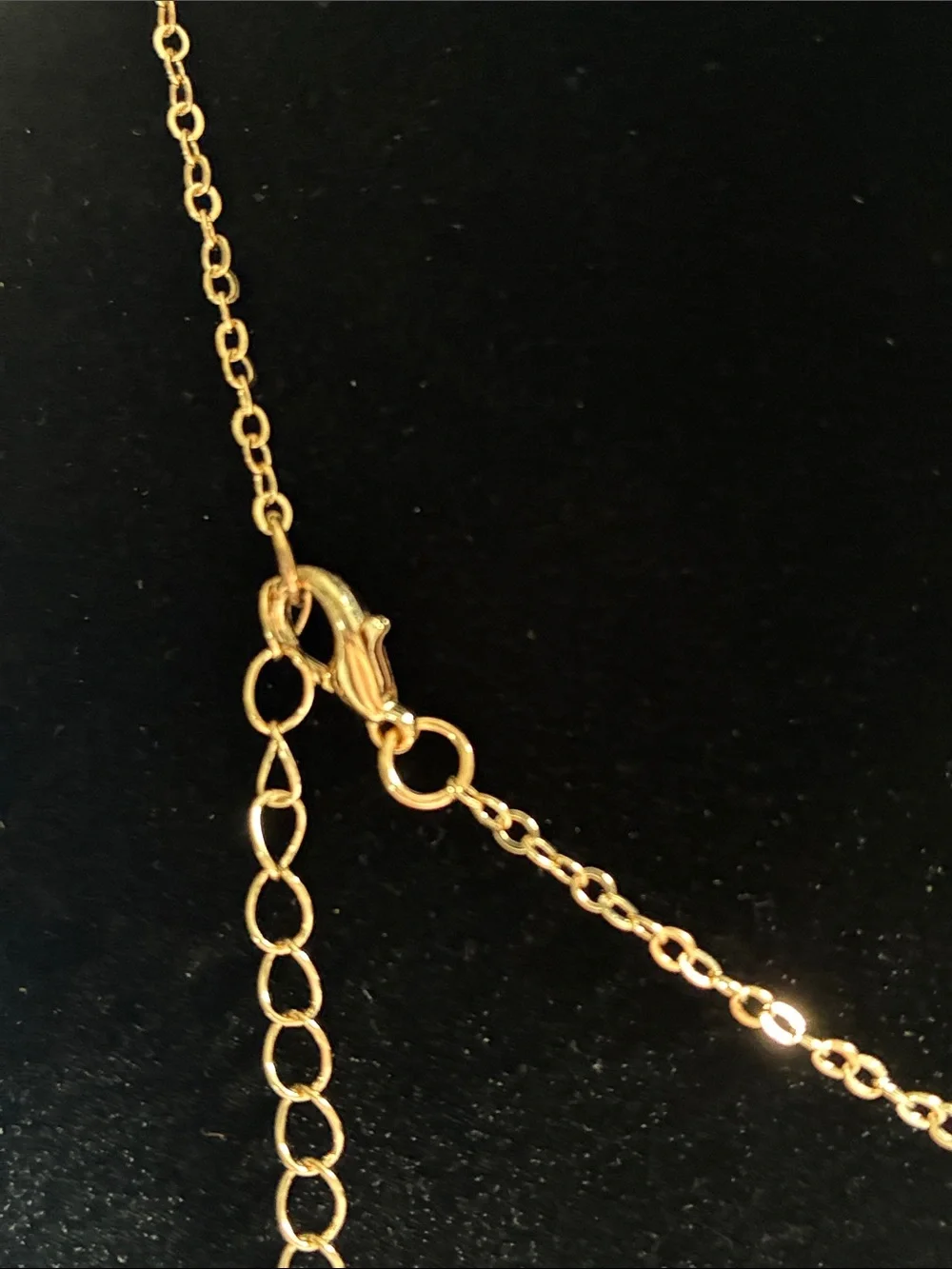 Gold Chain Necklace with Pink Flower Pendant